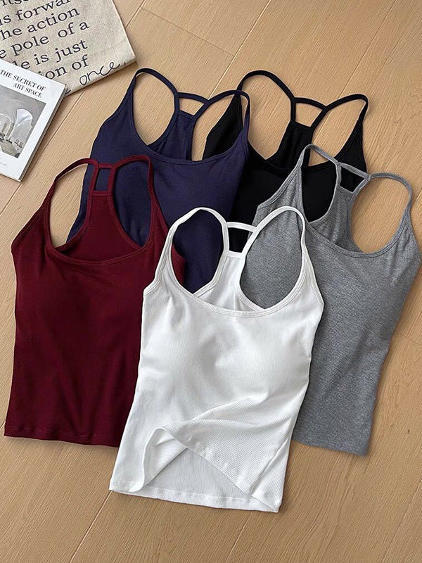 Sports Bra Built-In Pads Cami Top