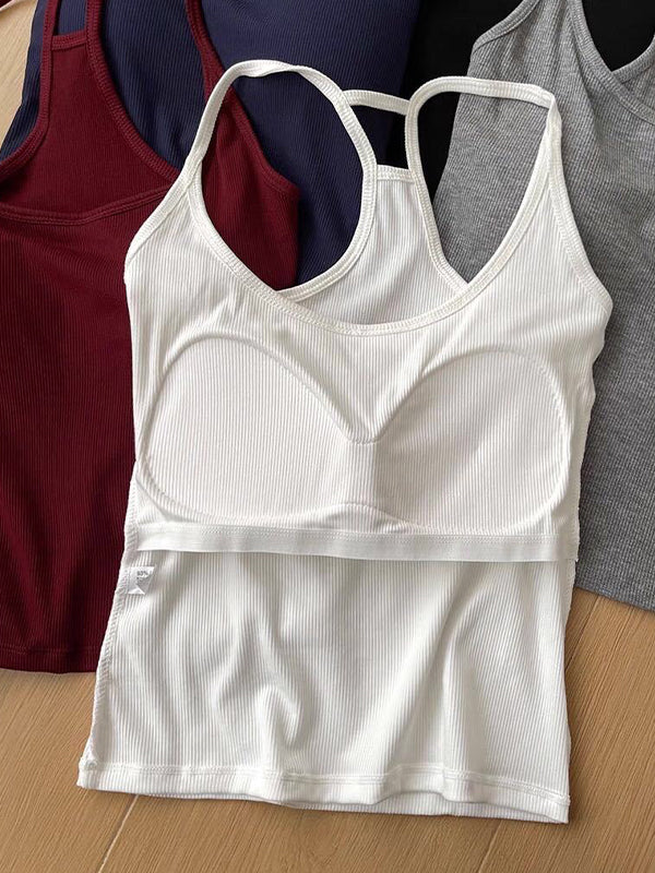 Sports Bra Built-In Pads Cami Top