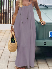 Women's Summer Backless Cami Lounge Dress