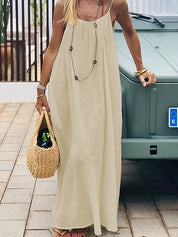 Women's Summer Backless Cami Lounge Dress
