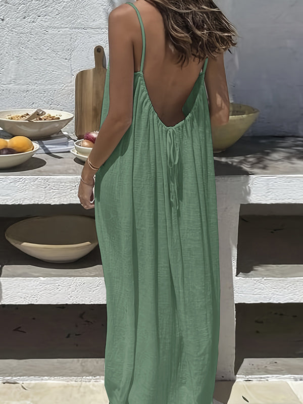 Women's Summer Backless Cami Lounge Dress