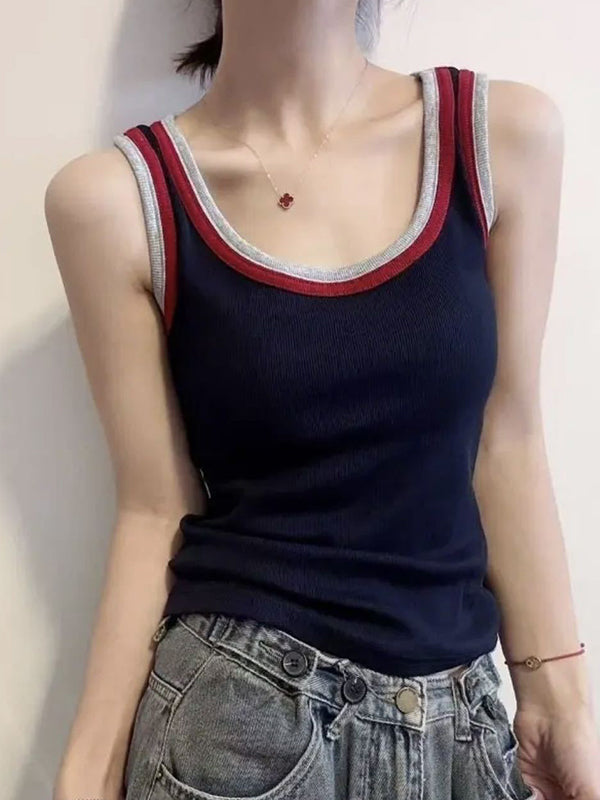 Versatile Color-Blocking Tank Top