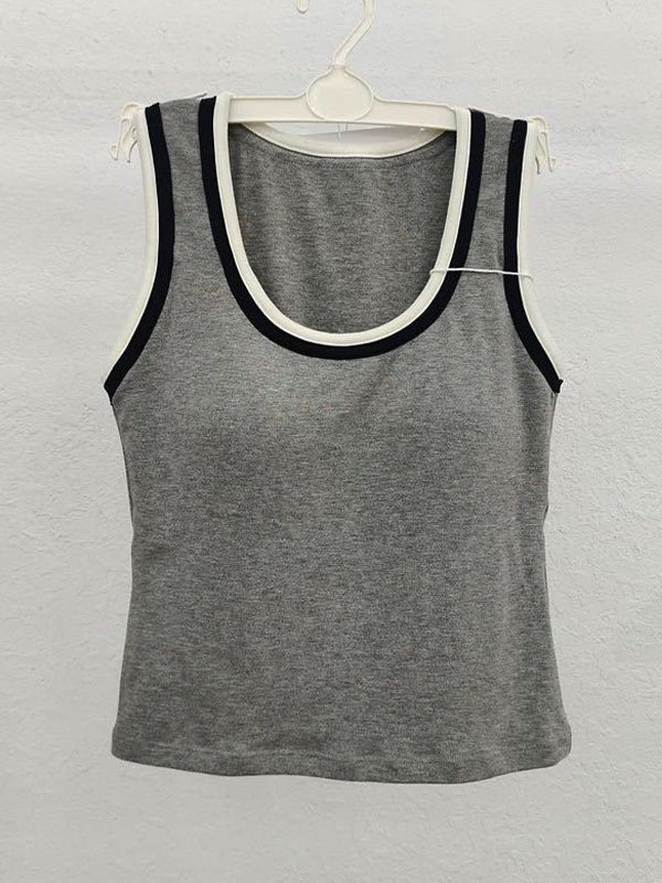 Versatile Color-Blocking Tank Top