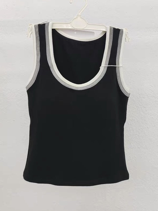Versatile Color-Blocking Tank Top