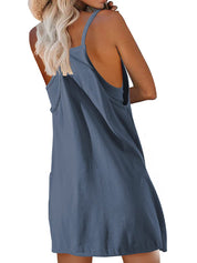 Womens Workout Romper Dress With Pocket
