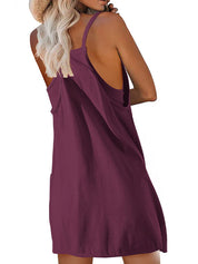 Womens Workout Romper Dress With Pocket
