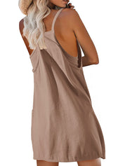 Womens Workout Romper Dress With Pocket