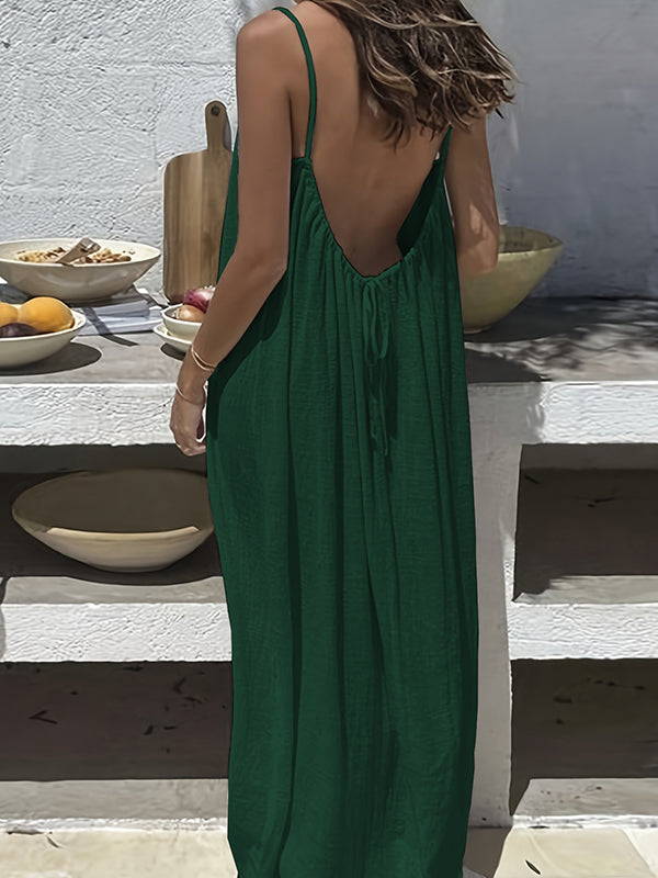 Women's Summer Backless Cami Lounge Dress