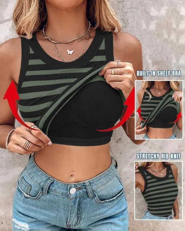 Women Built-in Bra Tank Tops