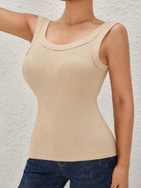 Seamless Backless Bra Pads Tank Top