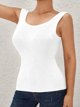 Seamless Backless Bra Pads Tank Top