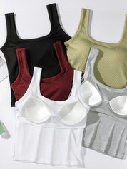 Wide-Strap Underwire Tank Top