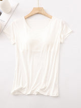 Modal Built-In Padding Short Sleeve