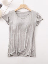 Modal Built-In Padding Short Sleeve