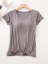 Modal Built-In Padding Short Sleeve