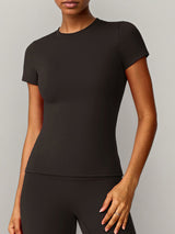 Crewneck Tight Short Sleeve T-Shirt