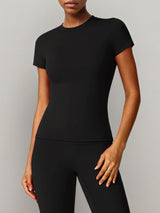 Crewneck Tight Short Sleeve T-Shirt
