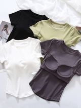 Built-in Bra Short Sleeve