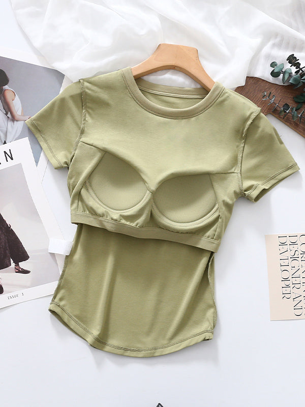 Built-in Bra Short Sleeve