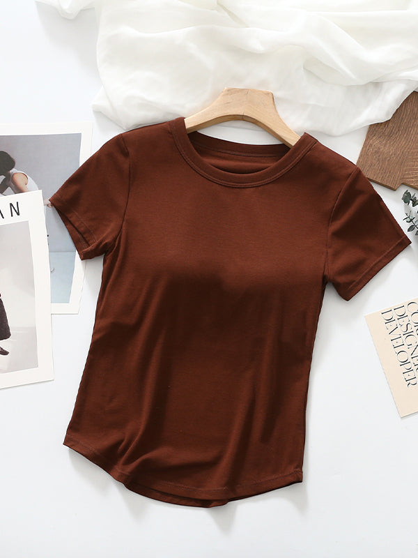 Built-in Bra Short Sleeve