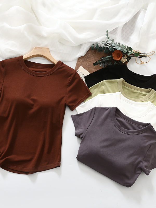 Built-in Bra Short Sleeve