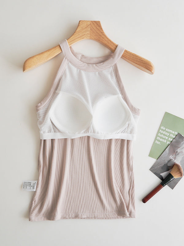 All-In-One Neck Strap Tank Top