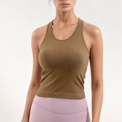 Ribbed Built-in Bra Workout Crop Top