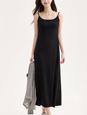 Square-Neck Tie Pads Maxi Dress