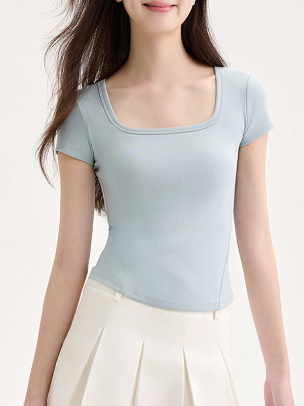 V-line with breast pads Short Sleeve