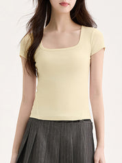 V-line with breast pads Short Sleeve