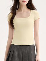 V-line with breast pads Short Sleeve
