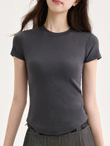 Tencel Blended Bra Padded Cups Short Sleeve