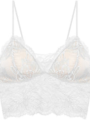 Lace-Trimmed Padded Bra-Style Tank Top