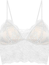 Lace-Trimmed Padded Bra-Style Tank Top
