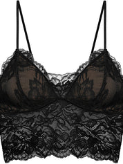 Lace-Trimmed Padded Bra-Style Tank Top