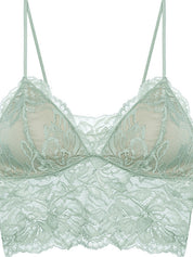 Lace-Trimmed Padded Bra-Style Tank Top