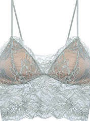 Lace-Trimmed Padded Bra-Style Tank Top