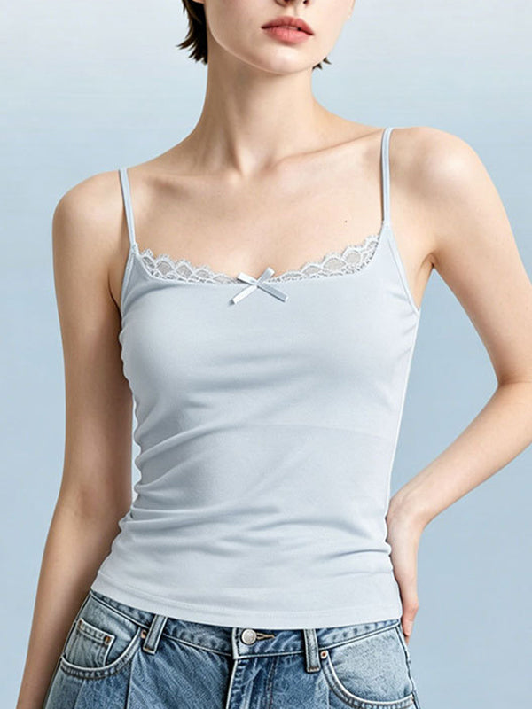 Lace Bow Bra Cami Top