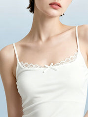 Lace Bow Bra Cami Top