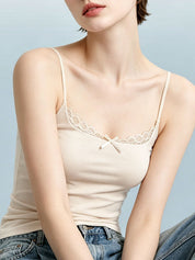 Lace Bow Bra Cami Top