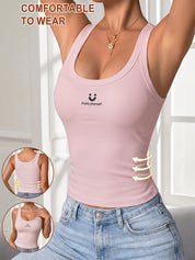 Ribbed Slim Fit Tank Top with Bra