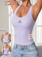 Ribbed Slim Fit Tank Top with Bra