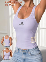 Ribbed Slim Fit Tank Top with Bra
