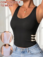 Ribbed Tank Top with Bra