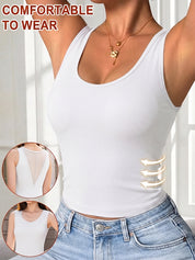 Ribbed Tank Top with Bra