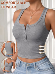 Ribbed Tank Tops for Women with Bra