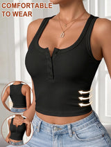 Ribbed Tank Tops for Women with Bra