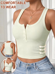 Ribbed Tank Tops for Women with Bra
