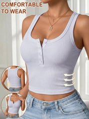 Ribbed Tank Tops for Women with Bra