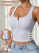 Ribbed Tank Tops for Women with Bra
